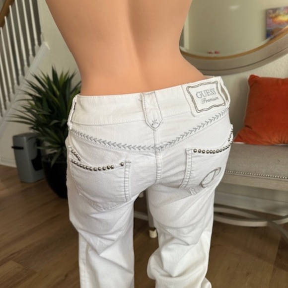 Guess premium daredevil skinny jeans size 27 WHITE - Picture 2 of 14